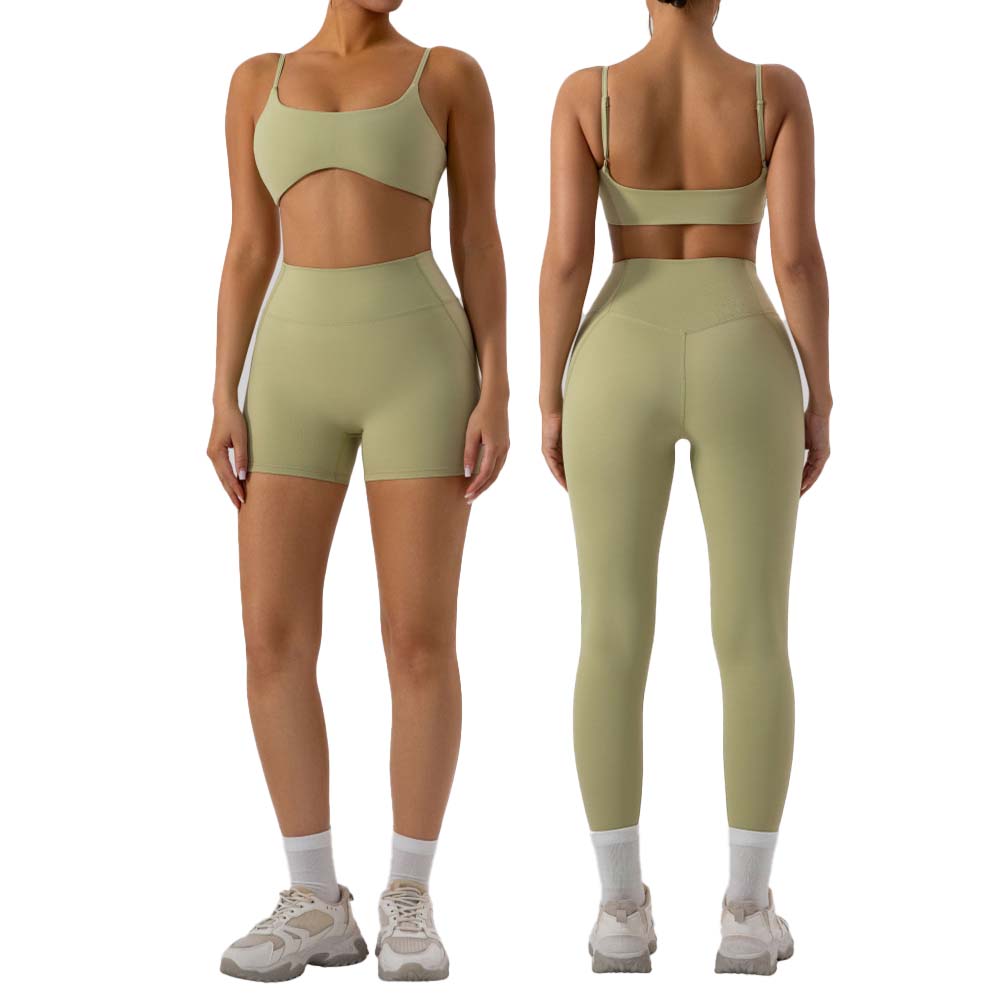 Yoga Fitness Outfit - Running Training Set Adjustable Shoulder Straps