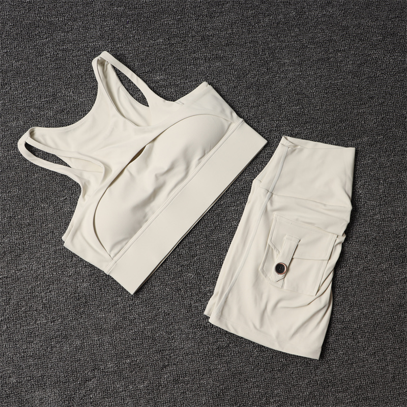 Yoga Fitness Outfit - Fitness Shorts Yoga Sets Women's Tracksuit