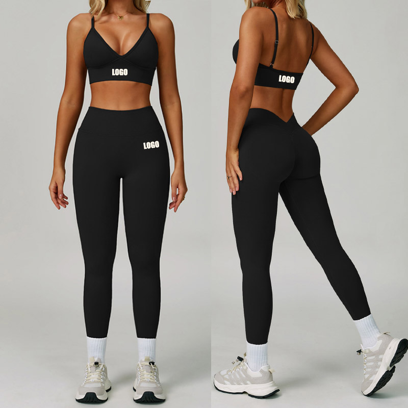Yoga Fitness Logo - Custom LOGO women's seamless tight yoga
