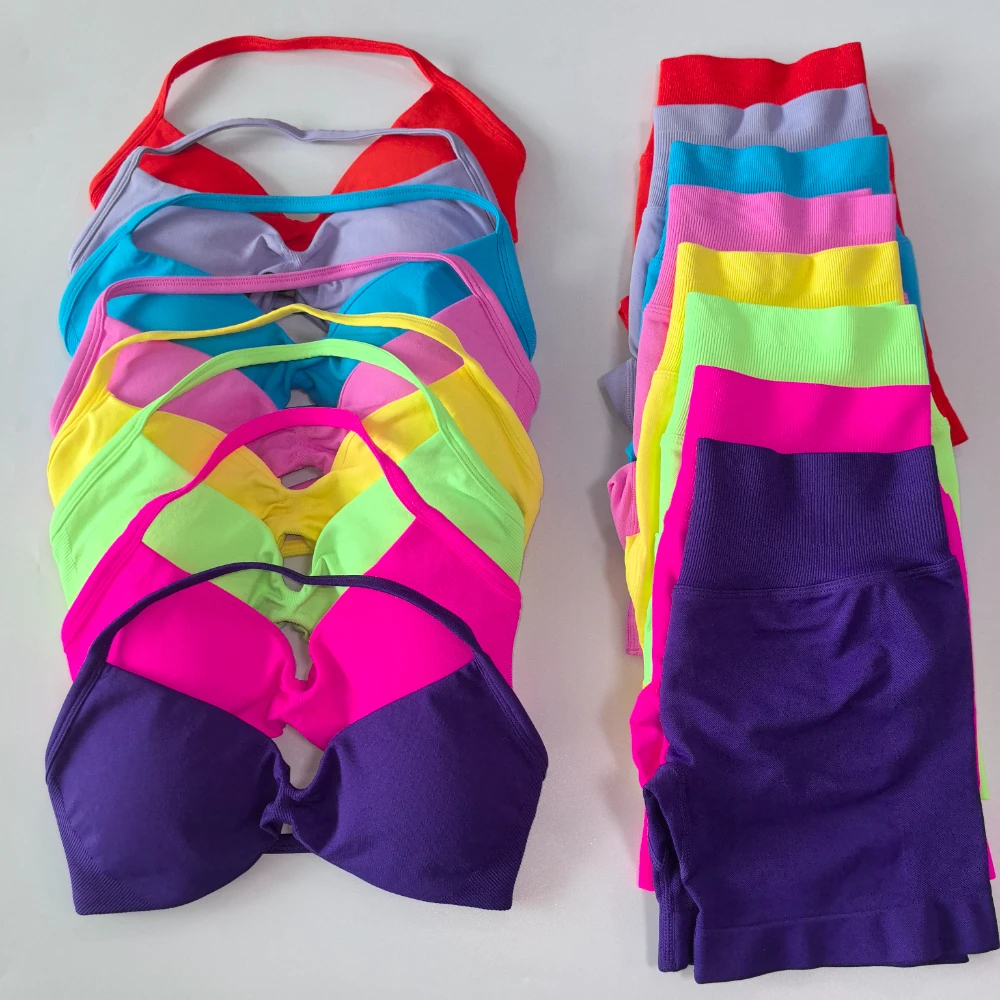 Yoga Fitness Outfit - Ruched Seamless Yoga Set for Women