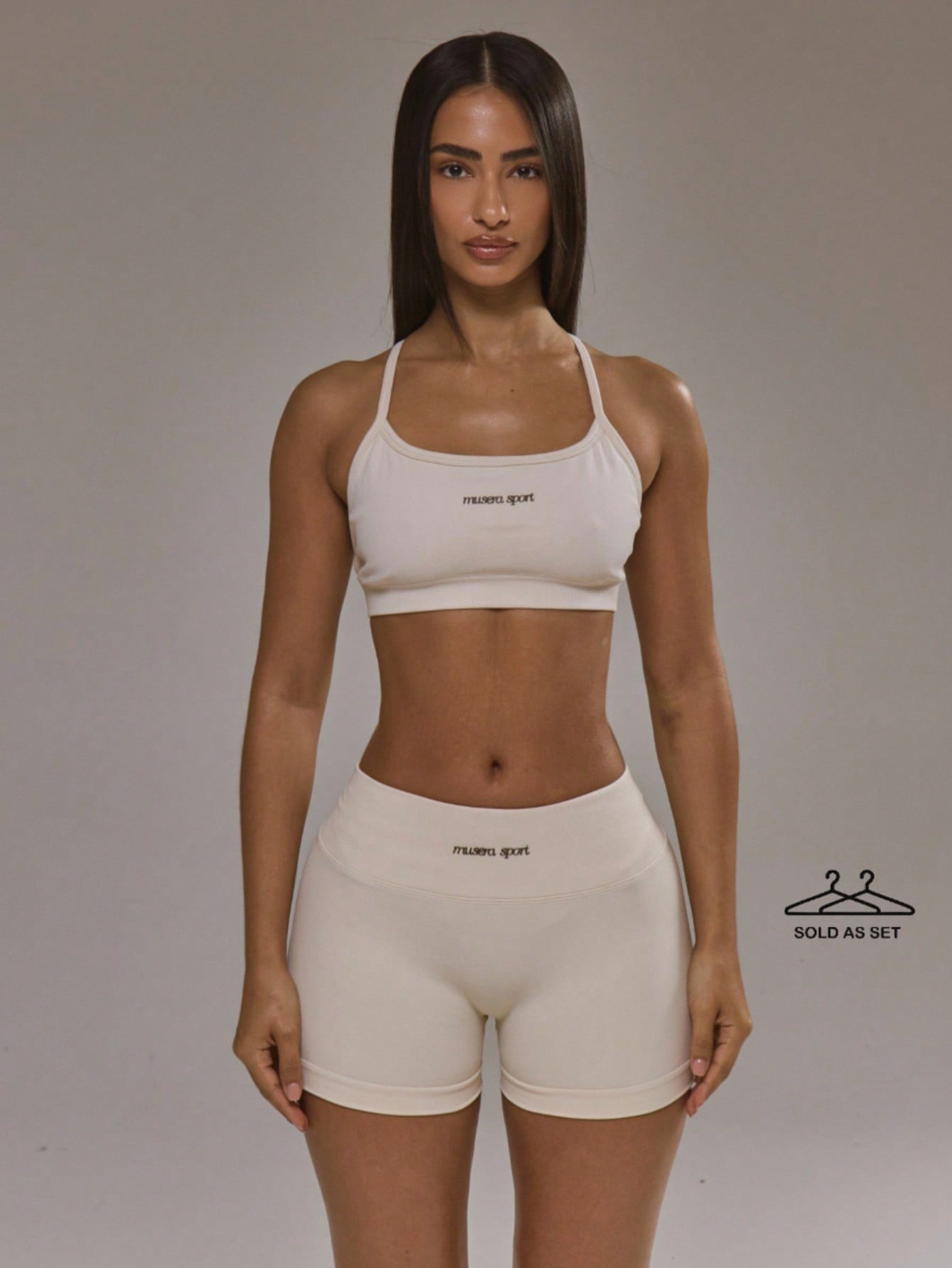 Yoga Fitness Outfit - Cross Back Sports Bra & Scrunch