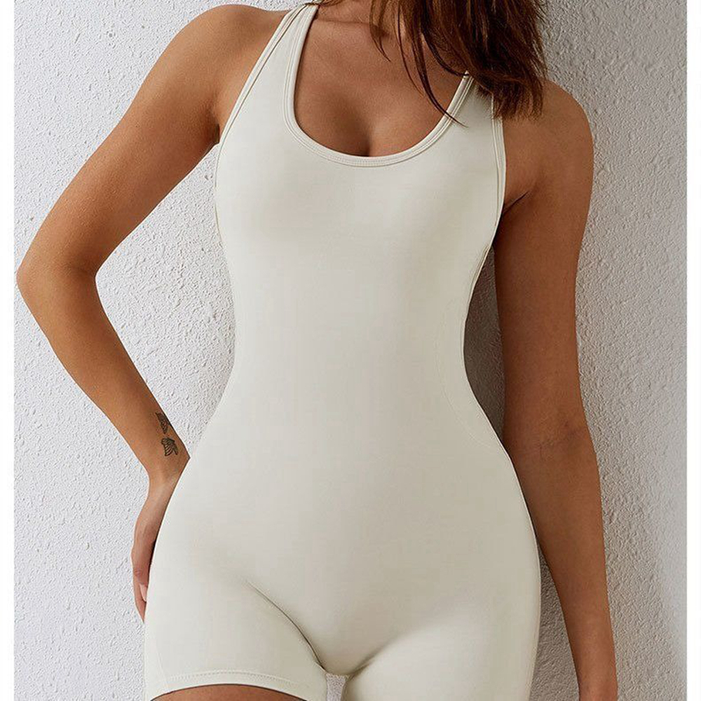 Women Playsuits Yoga Low Neck  - Yoga Fitness Jumpsuit のレビューと価格