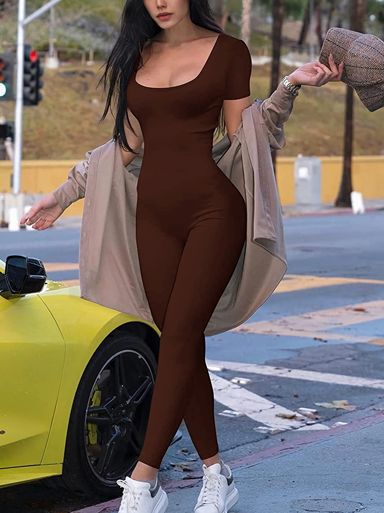 2024 Summer New Women's Round  - Yoga Fitness Jumpsuit のレビューと価格