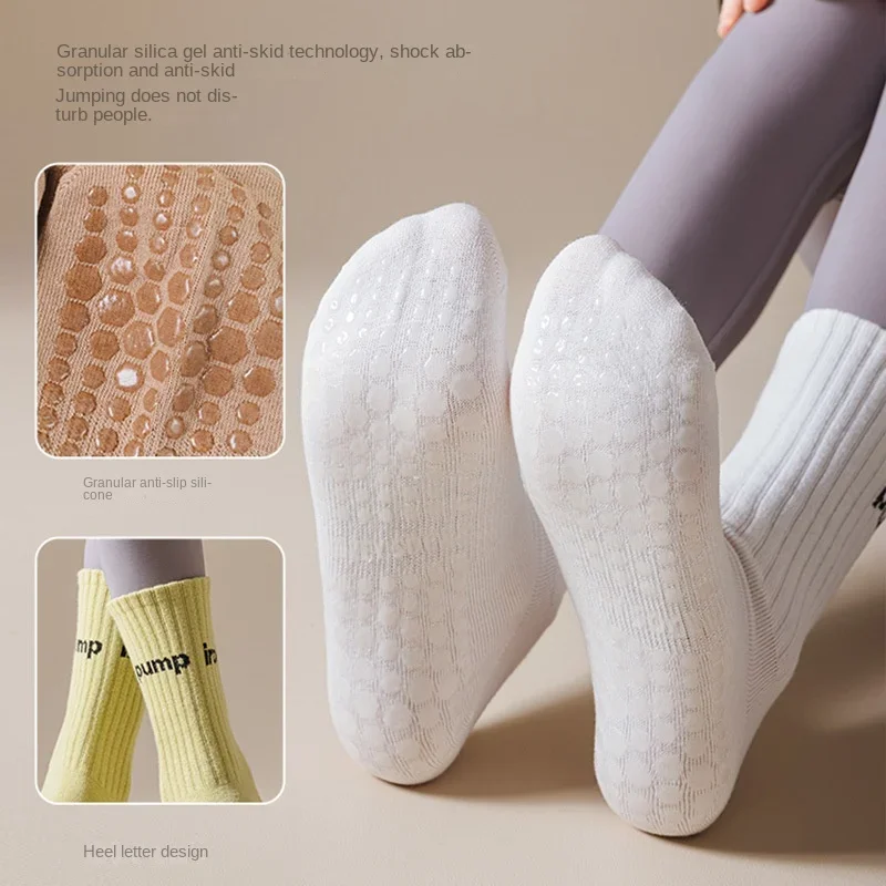 Women Mid Tube Yoga Socks Anti - Yoga Fitness Youtube のレビューと価格