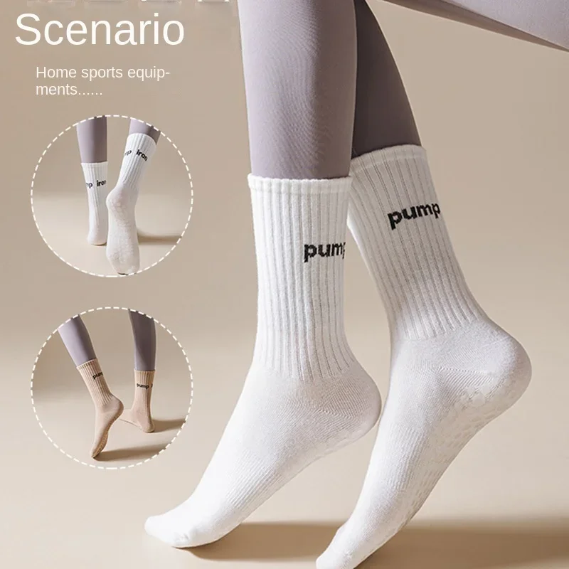 Women Mid Tube Yoga Socks Anti - Yoga Fitness Youtube のレビューと価格