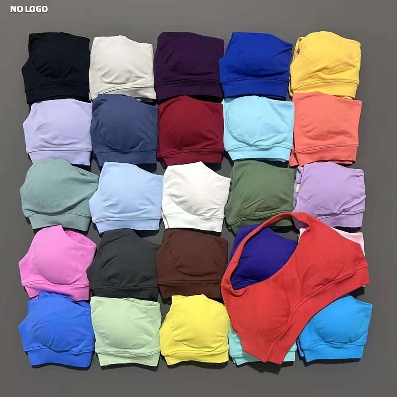 No Logo Sports Bra Women Seaml - Yoga Fitness Logo のレビューと価格