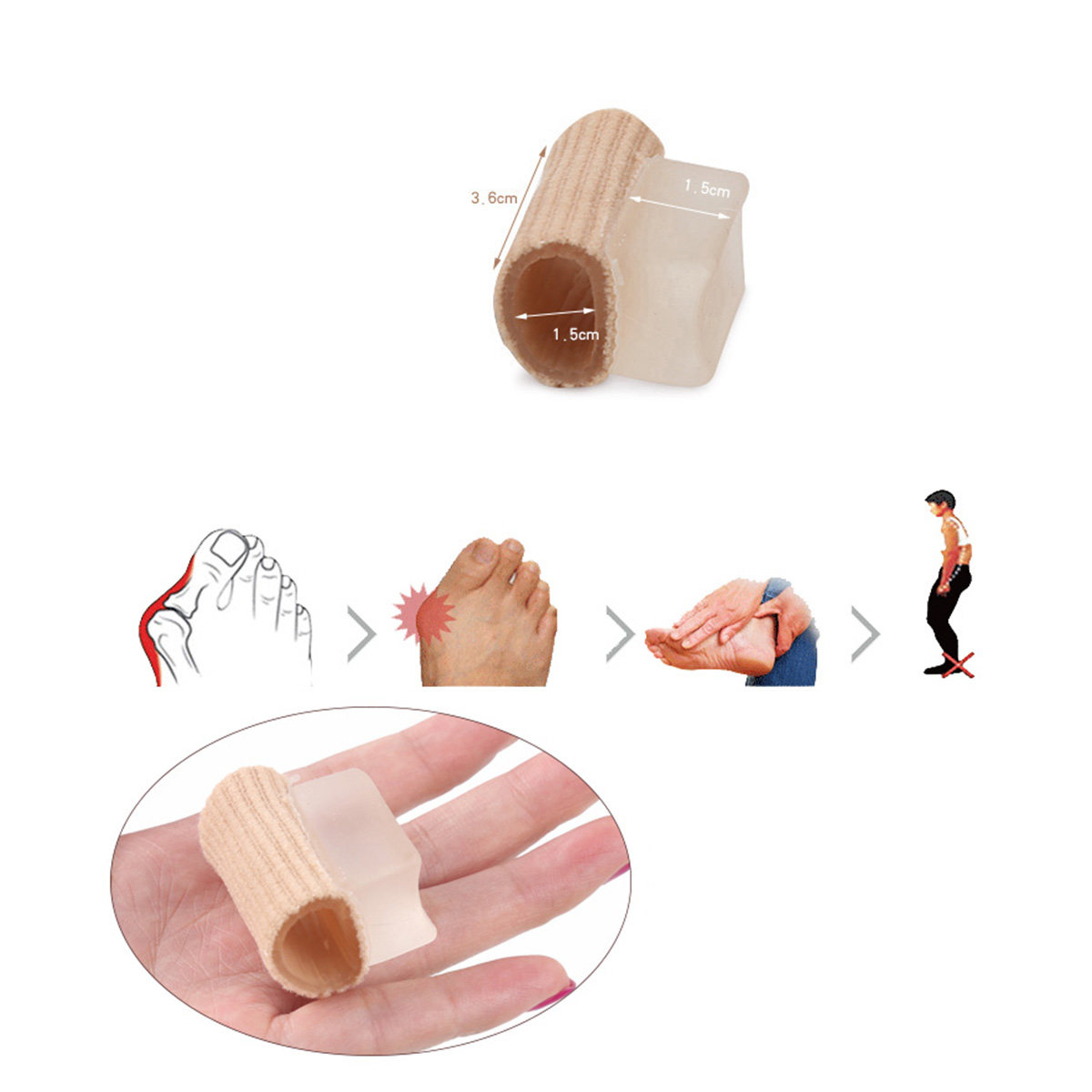 1Pcs Nylon Pinky Toe Separator - Yoga Toe Separator のレビューと価格