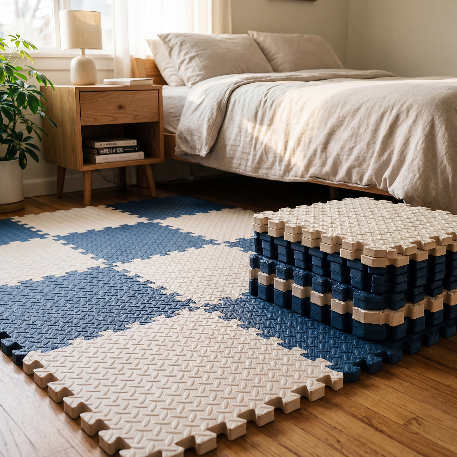 Large 60x60cm EVA Foam Mat 8Pc - Yoga Fitness Hotel のレビューと価格