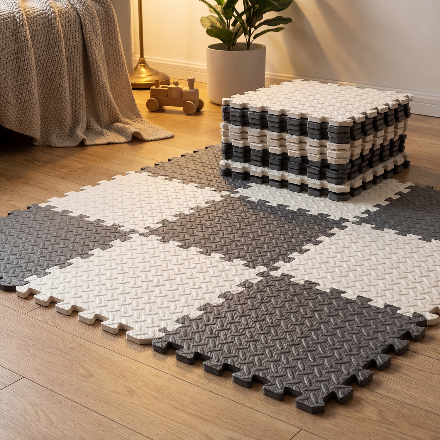 Large 60x60cm EVA Foam Mat 8Pc - Yoga Fitness Hotel のレビューと価格