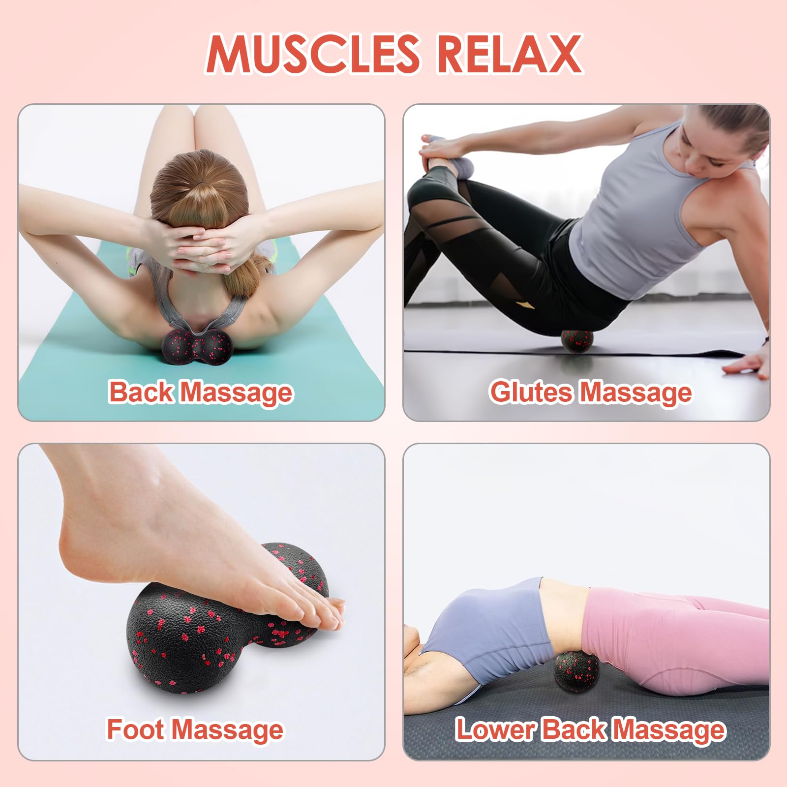 Hollow Yoga Roller Massage Pea - Yoga Fitness Massage のレビューと価格