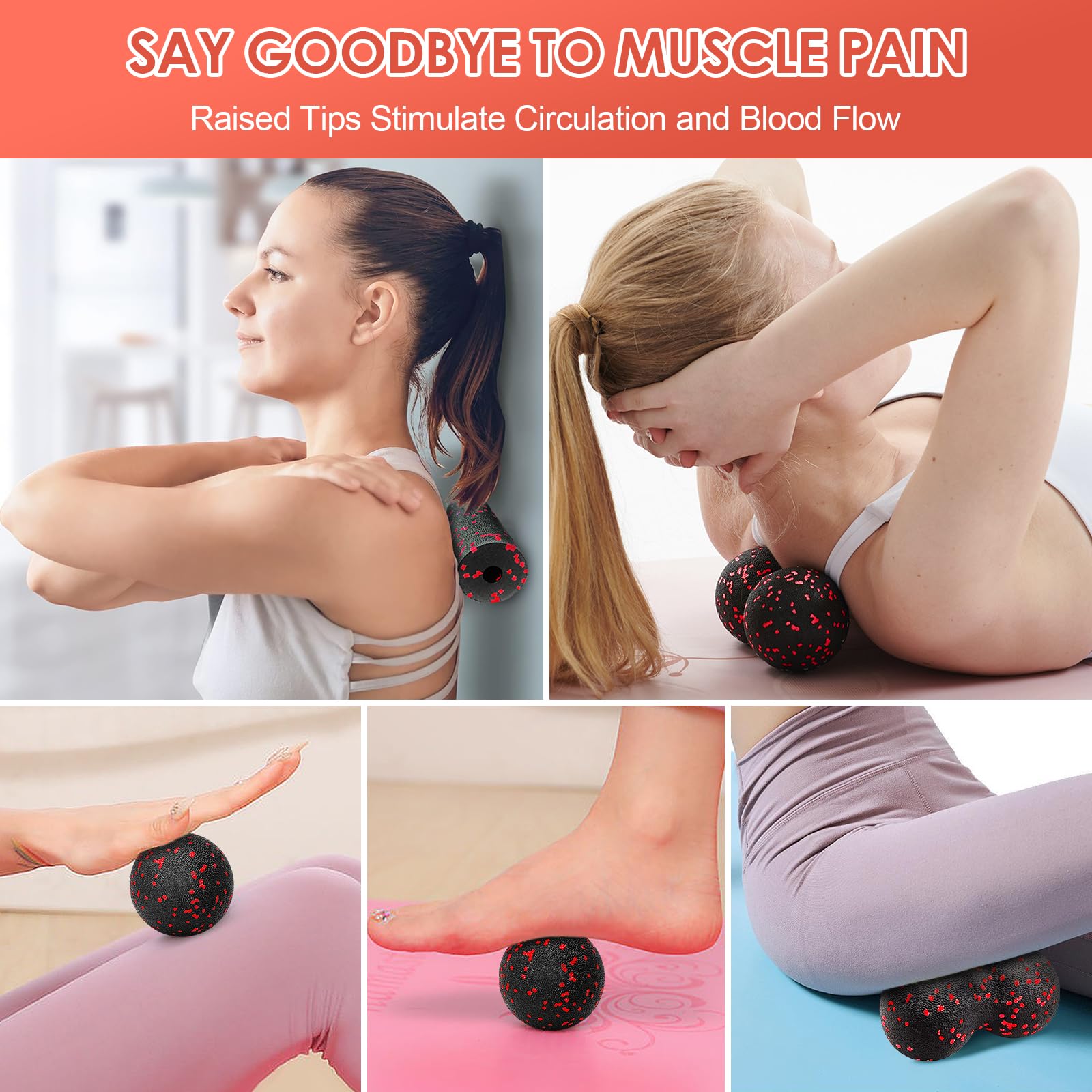 Hollow Yoga Roller Massage Pea - Yoga Fitness Massage のレビューと価格