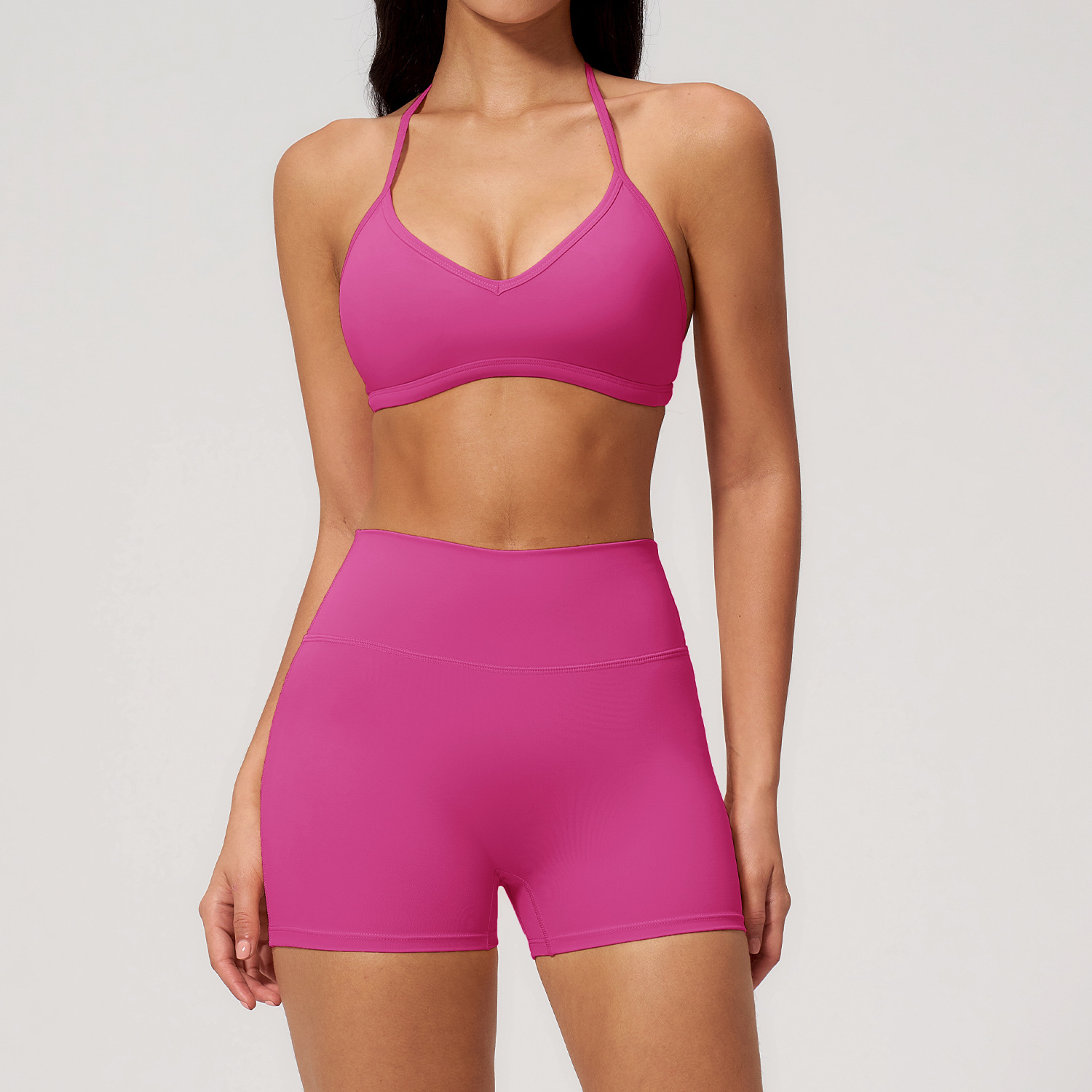 Women V Neck Bra with Pad  Bik - Yoga Fitness Outfit のレビューと価格