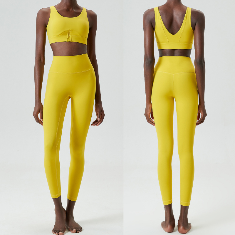 Two Pieces Set Zipper Yoga Spo - Yoga Fitness Outfit のレビューと価格
