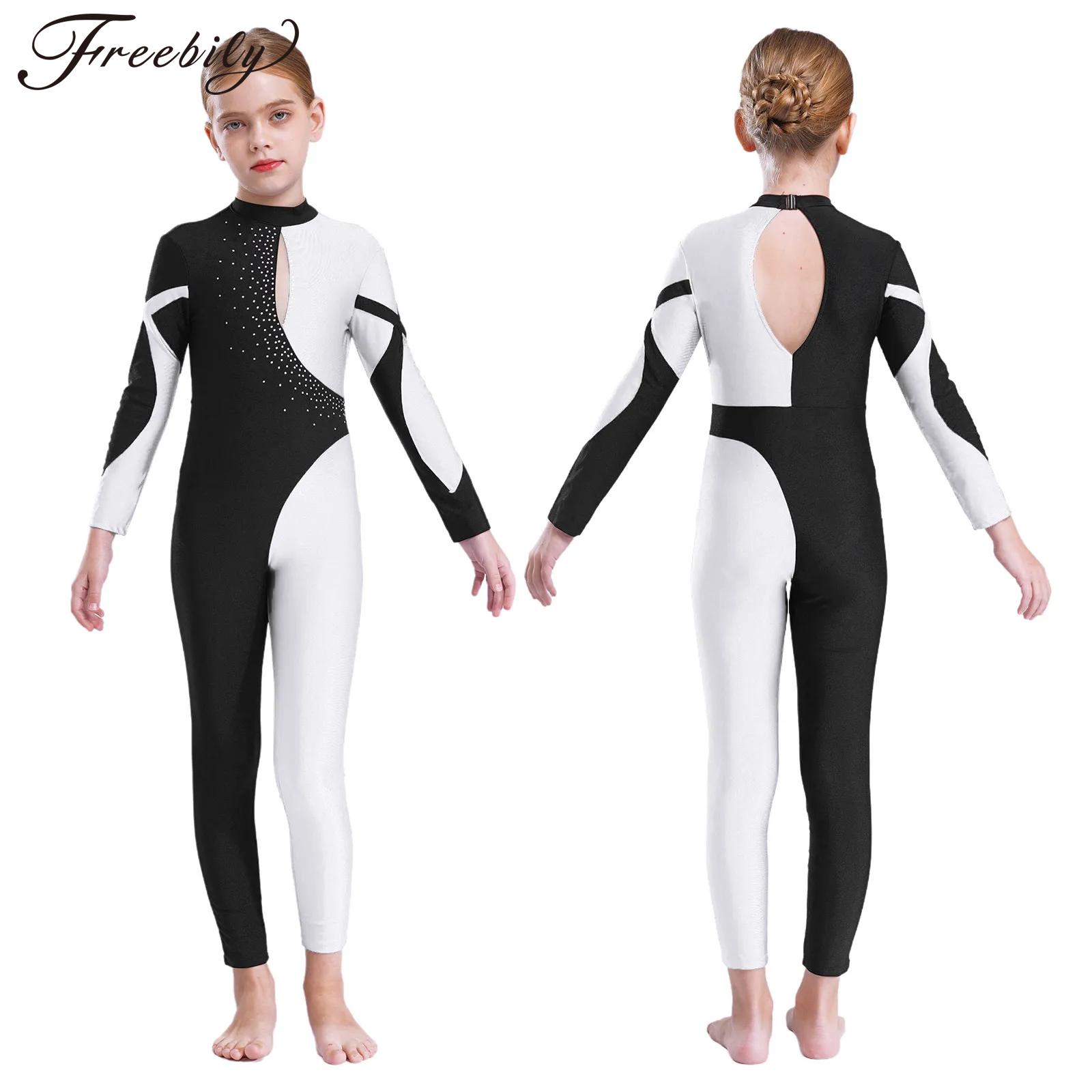 Kids Girls Rhinestones Ballet  - Yoga Fitness Jumpsuit のレビューと価格