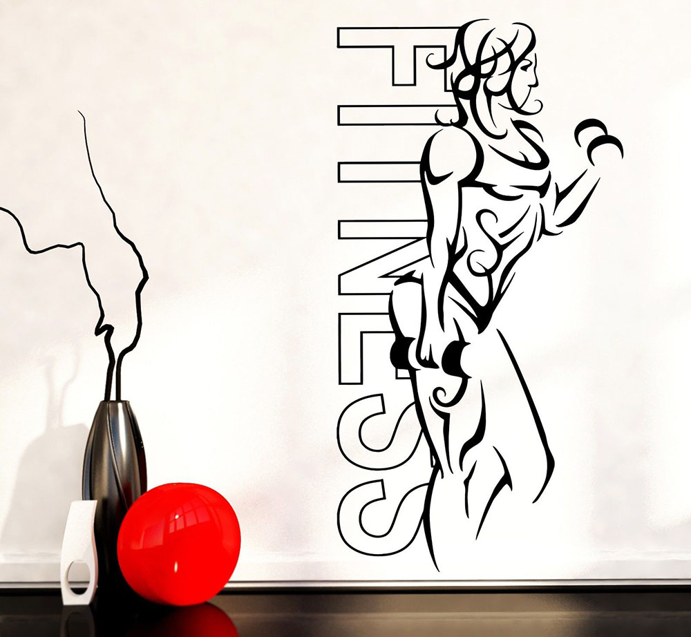 Wall Stickers Vinyl Fitness Gi - Yoga Fitness Health のレビューと価格