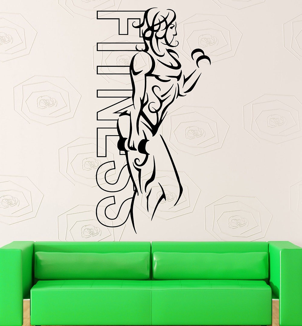 Wall Stickers Vinyl Fitness Gi - Yoga Fitness Health のレビューと価格