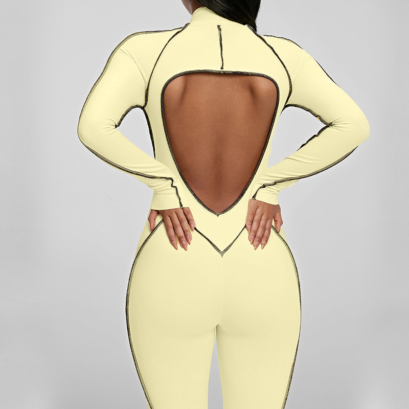 Sanding Yoga Jumpsuit Hollow-O - Yoga Fitness Jumpsuit のレビューと価格