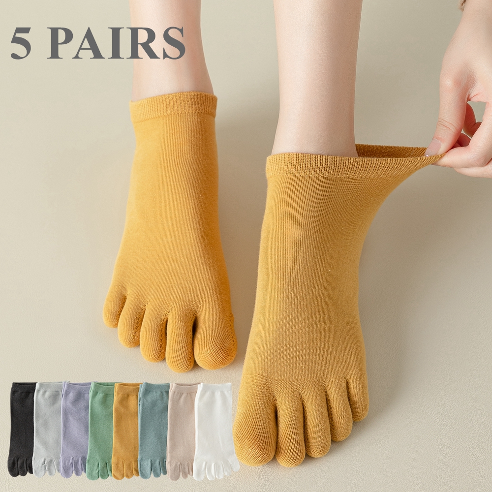 5 Pairs Women Toe Socks with S - Yoga Toe Separator のレビューと価格