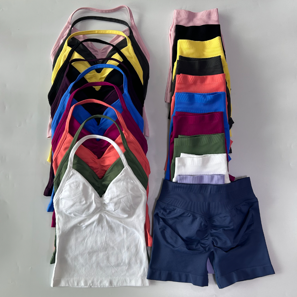 No Logo 2pcs Gym Set Women Bac - Yoga Fitness Logo のレビューと価格
