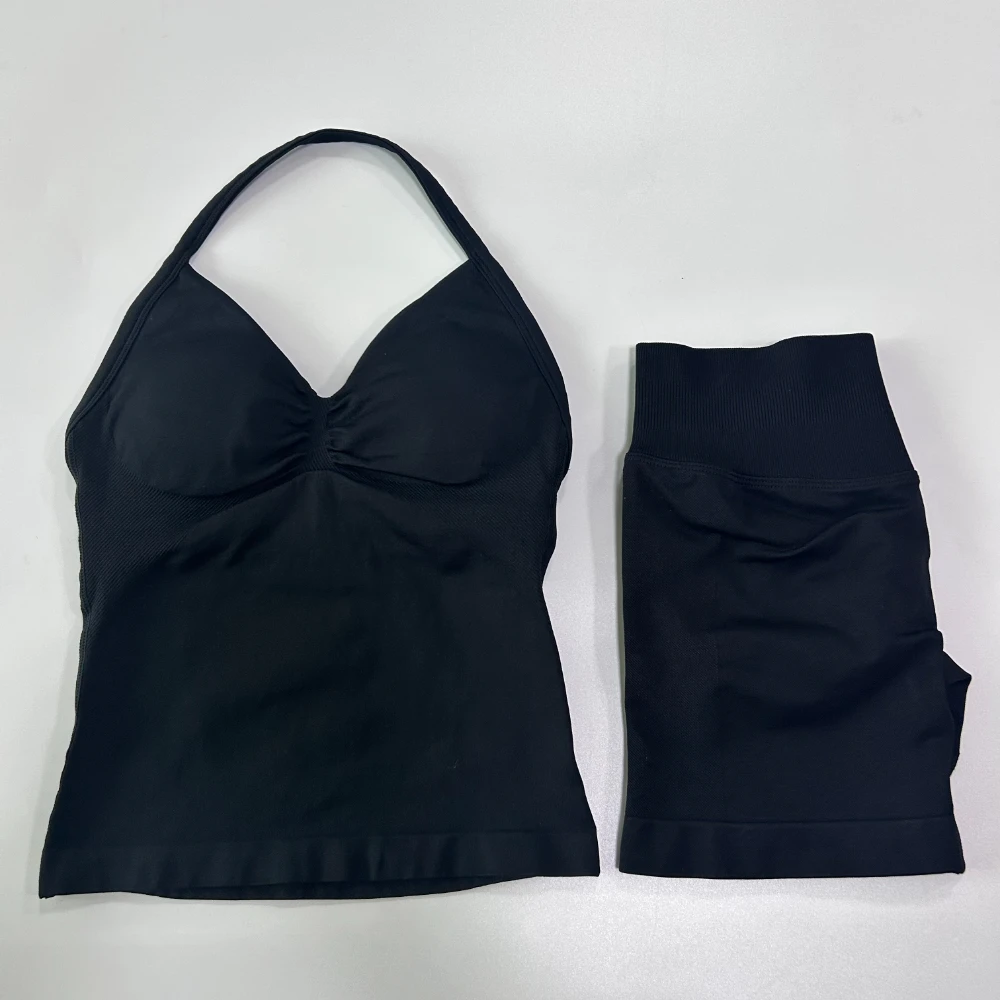 No Logo 2pcs Gym Set Women Bac - Yoga Fitness Logo のレビューと価格