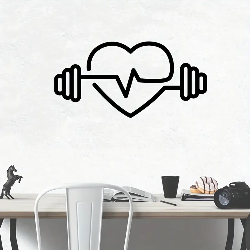 Large Heart-Shaped Barbell Wal - Yoga Fitness Health のレビューと価格