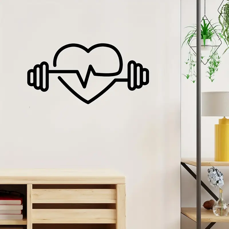 Large Heart-Shaped Barbell Wal - Yoga Fitness Health のレビューと価格