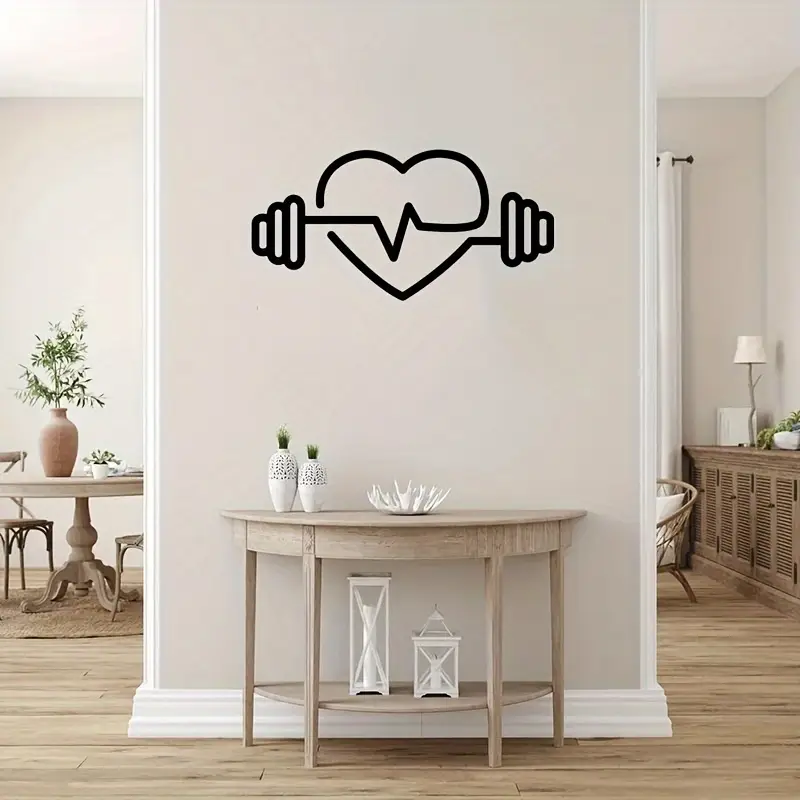 Large Heart-Shaped Barbell Wal - Yoga Fitness Health のレビューと価格