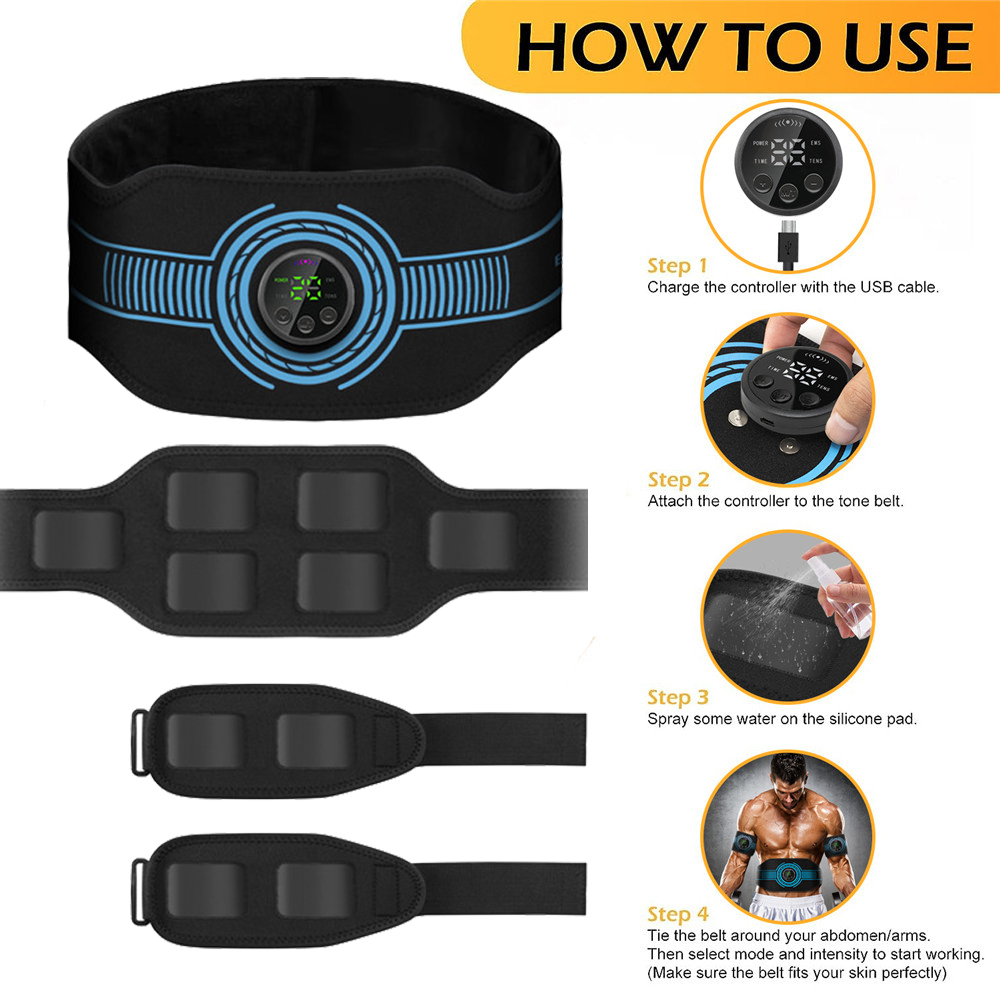 USB Rechargeable Abdominal Mus - Weight Lifting Belt のレビューと価格