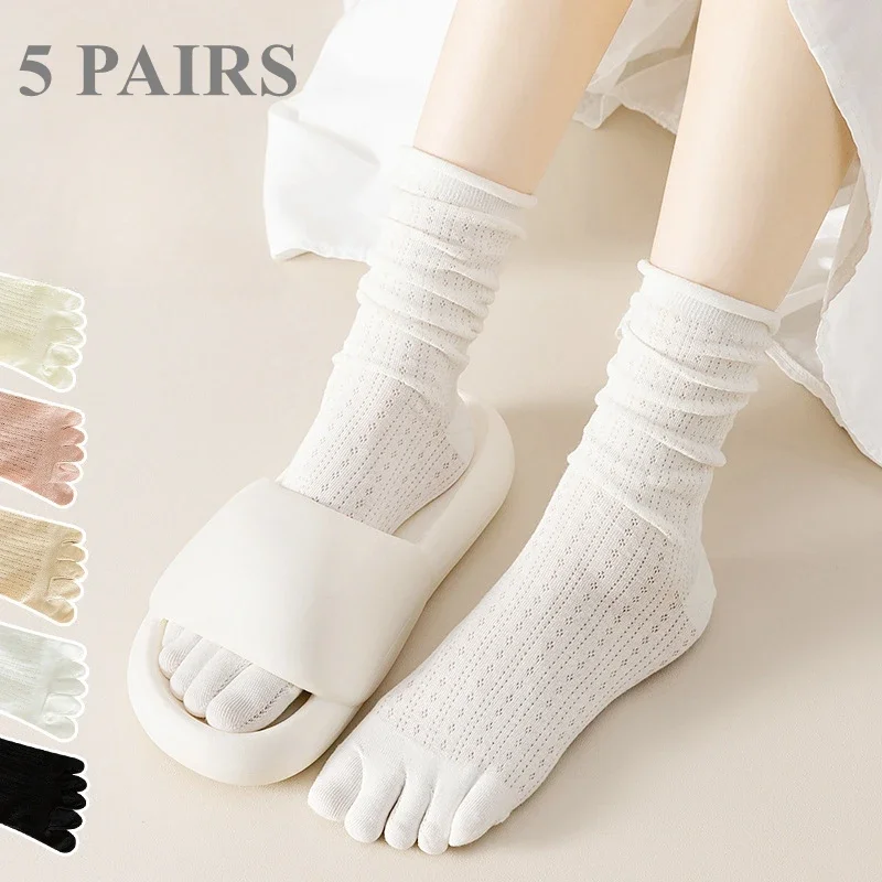 5 Pairs Loose Socks with Five  - Yoga Toe Separator のレビューと価格