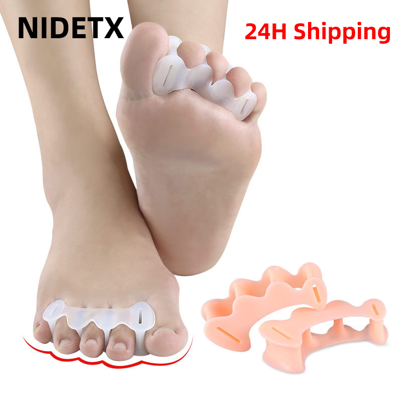 2Pcs=1Pair Hard Silicone Toe F - Yoga Toe Separator のレビューと価格
