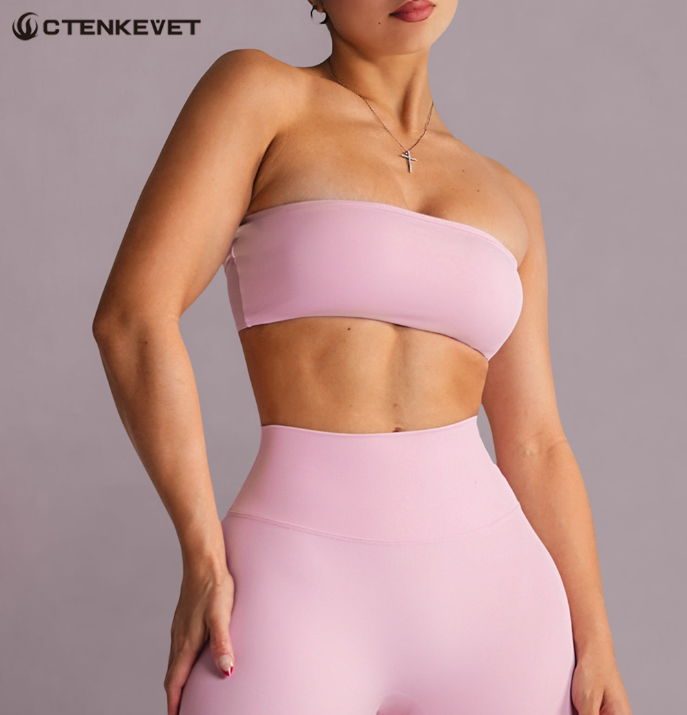 Strapless Sports Bra Gym Crop  - Yoga Fitness Youtube のレビューと価格
