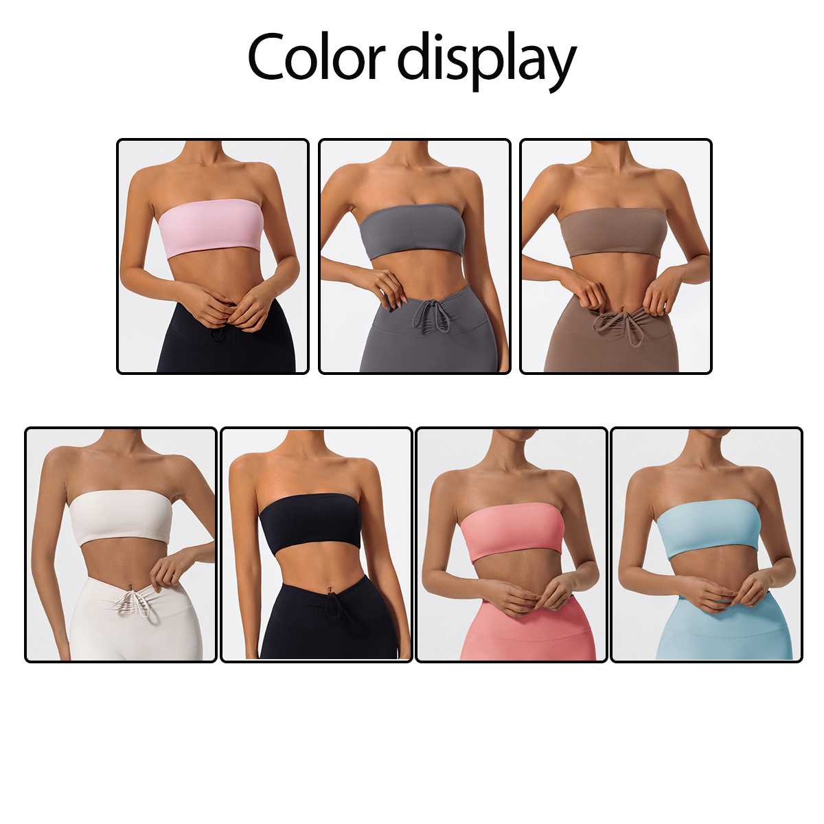 Strapless Sports Bra Gym Crop  - Yoga Fitness Youtube のレビューと価格