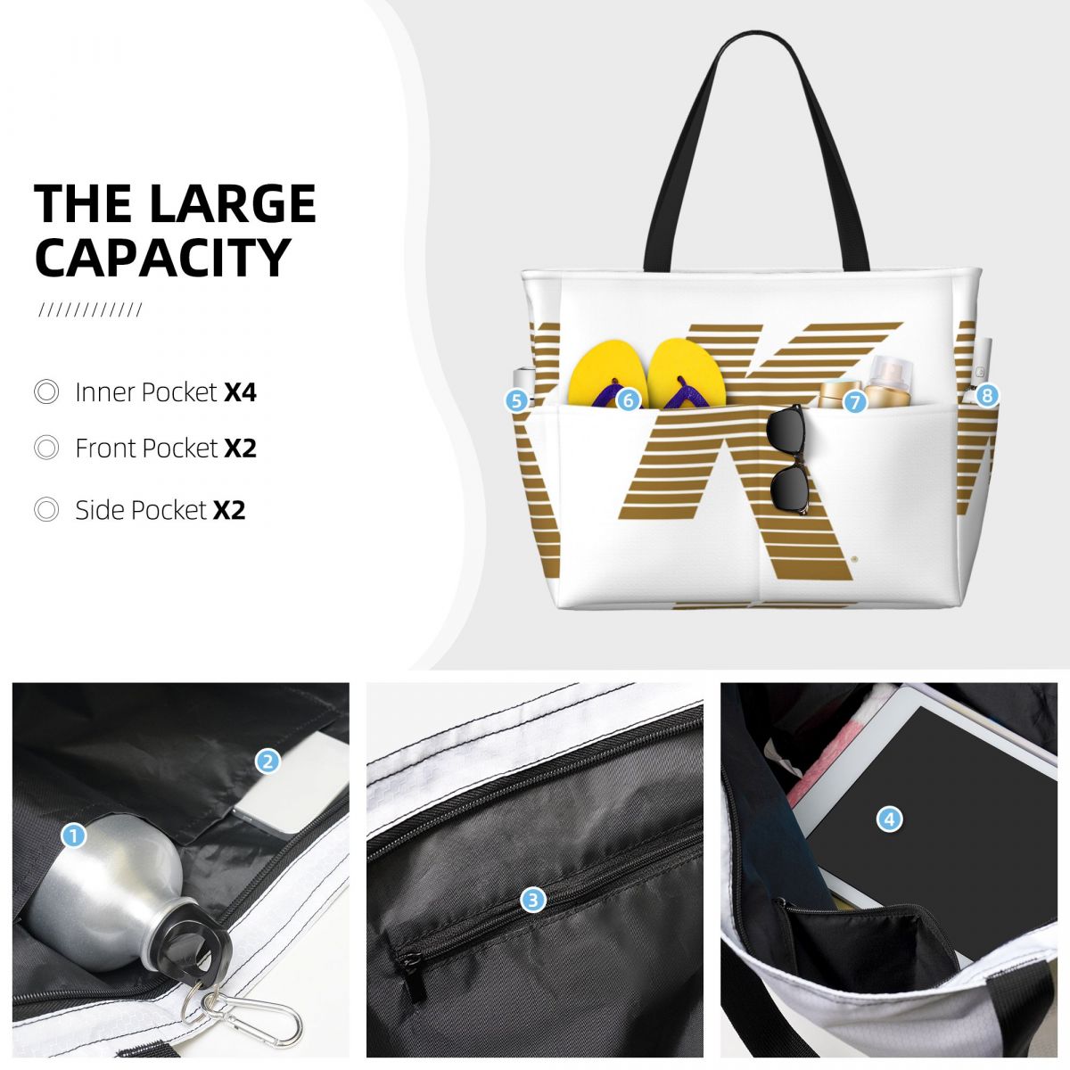 Zildjian K Logo Beach Tote Bag - Yoga Fitness Logo のレビューと価格