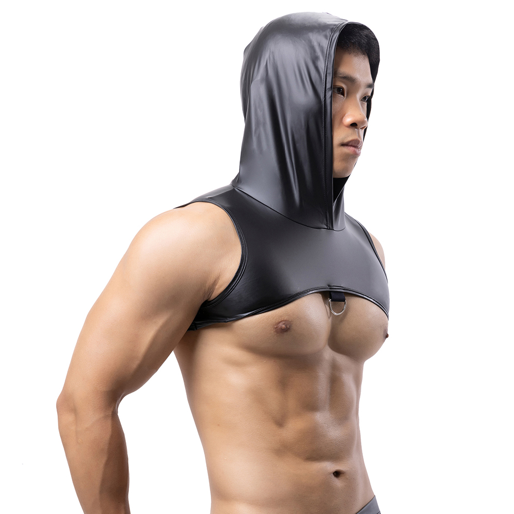 Men Faux Leather Hooded Fitnes - Gymnastics Rings のレビューと価格