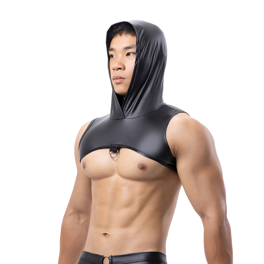 Men Faux Leather Hooded Fitnes - Gymnastics Rings のレビューと価格
