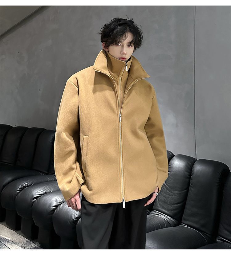 Wool Blend Jacket Man Black Me - Yoga Fitness Health のレビューと価格