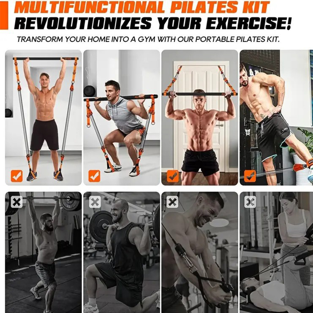Portable Weighted Exercise Pil - Yoga Fitness Bar のレビューと価格