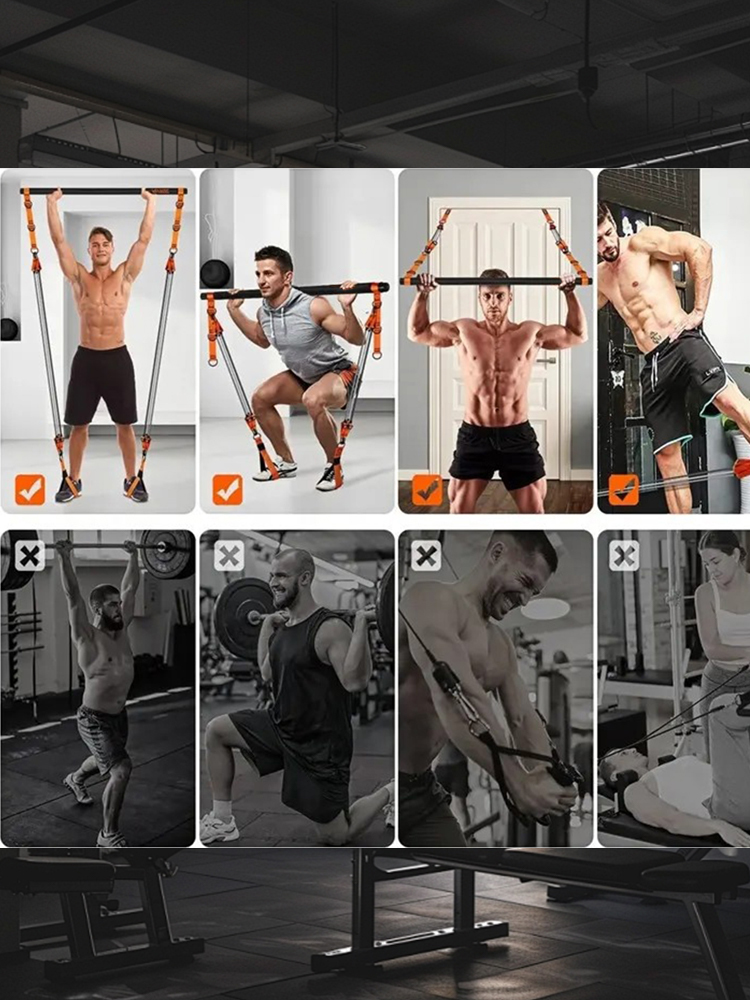 Portable Weighted Exercise Pil - Yoga Fitness Bar のレビューと価格