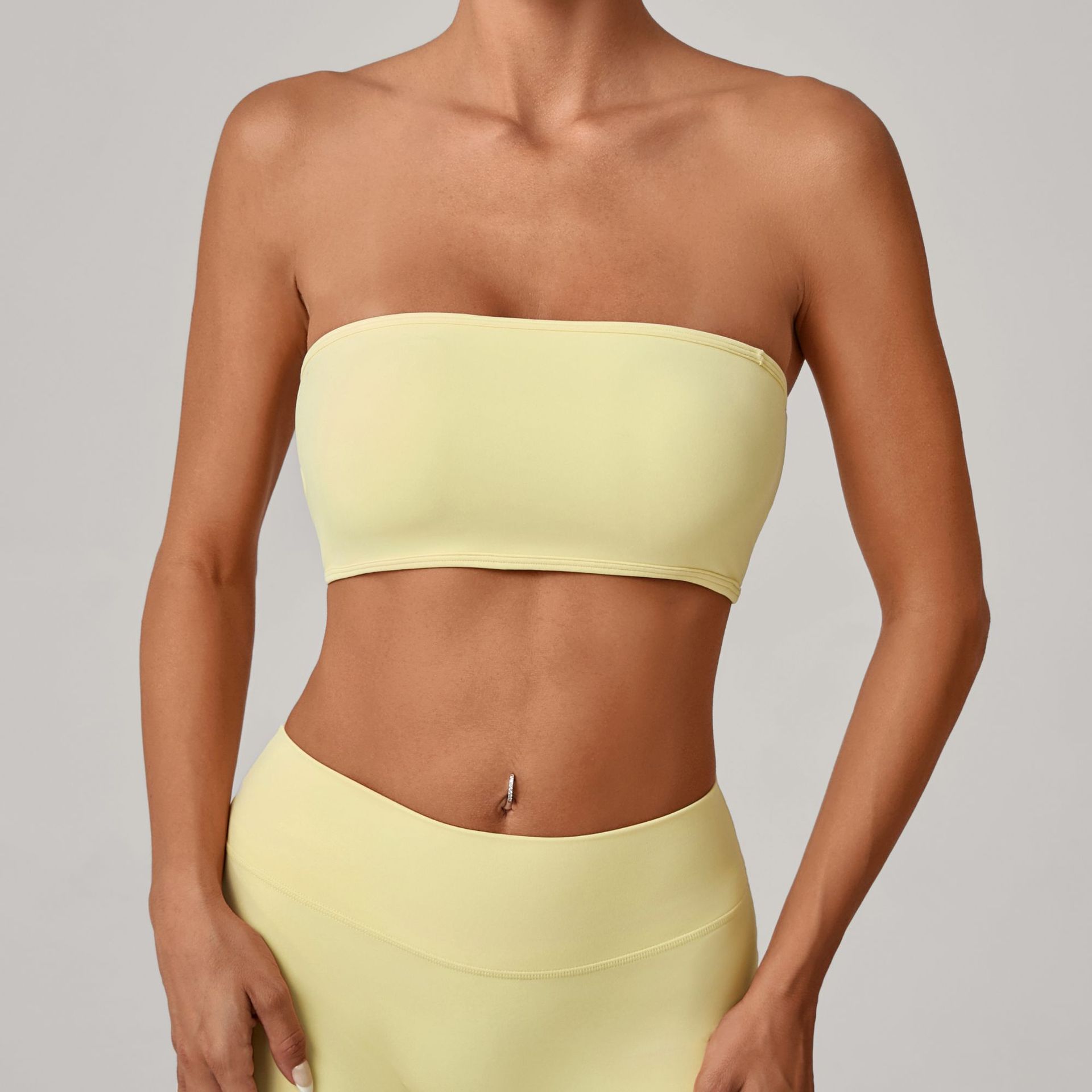 Women Strapless Sports Bra Gym - Yoga Fitness Youtube のレビューと価格