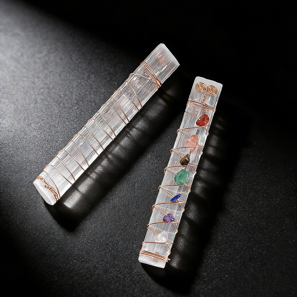 Natural Selenite Crystal Chakr - Yoga Fitness Bar のレビューと価格