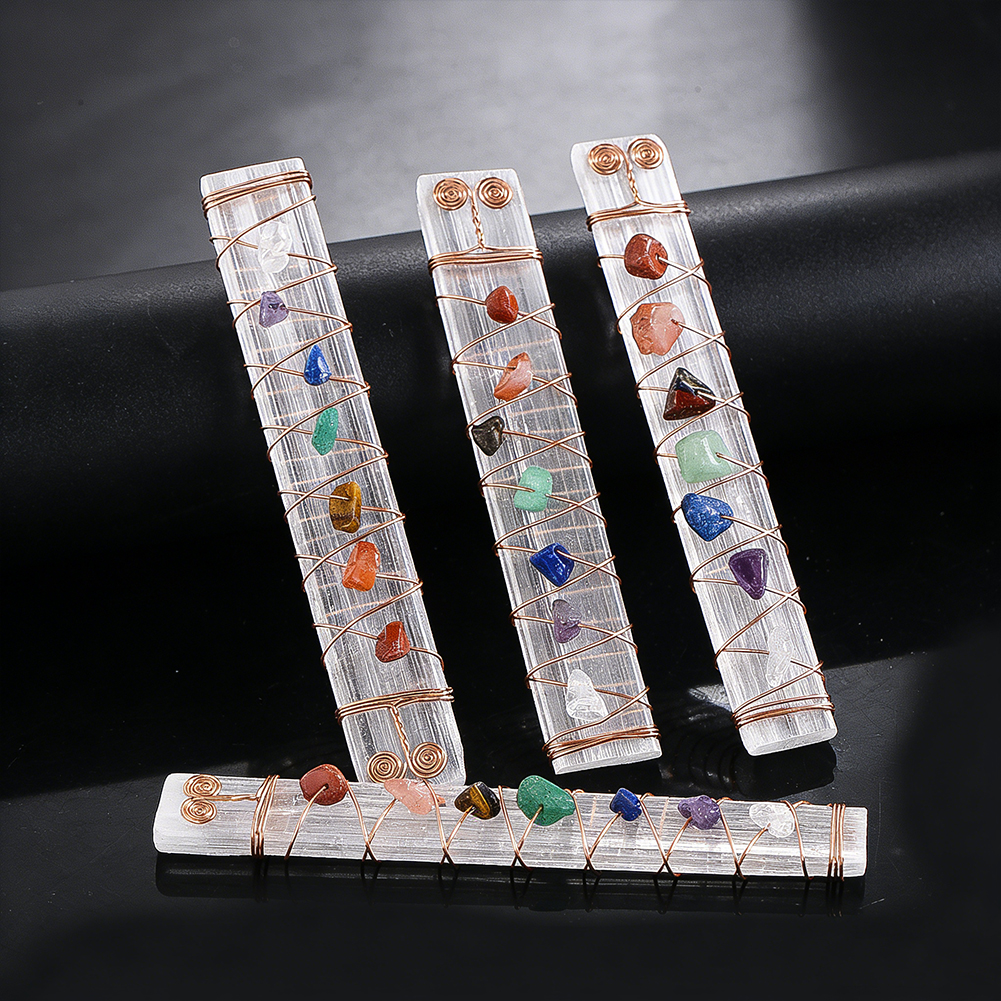 Natural Selenite Crystal Chakr - Yoga Fitness Bar のレビューと価格