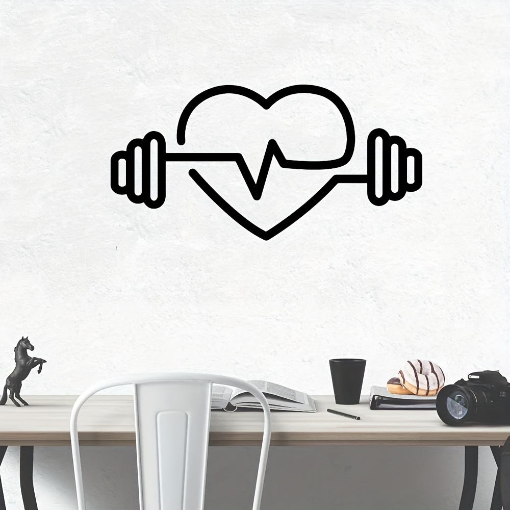 Large Heart-Shaped Barbell Wal - Yoga Fitness Health のレビューと価格