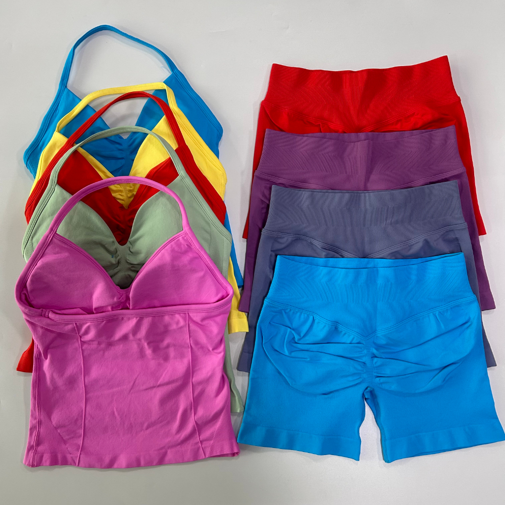 No Logo 2pcs Gym Set Women Bac - Yoga Fitness Logo のレビューと価格