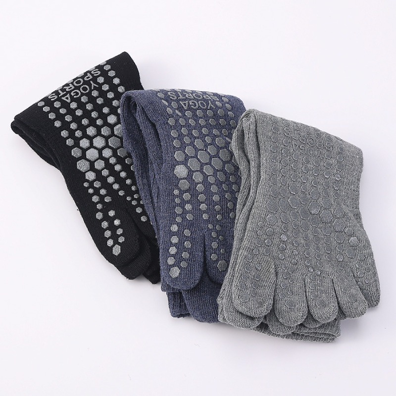 Ribbed Non Slip Men Yoga Socks - Yoga Toe Separator のレビューと価格