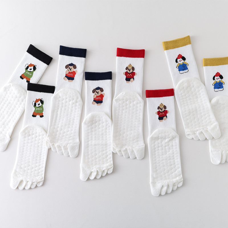 Cartoon 5-Toe Yoga Socks Non-S - Yoga Toe Separator のレビューと価格